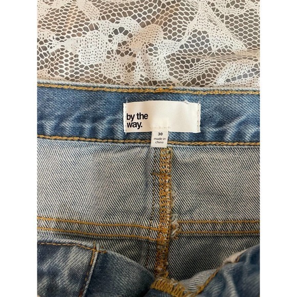 REVOLVE By The Way Distressed Denim Skirt Size 30 - Picture 3 of 6